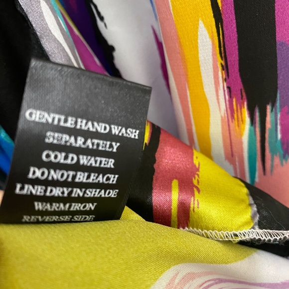 Triangle Top Empire Waist Dress Multi Coloured S/M - Picture 7 of 11